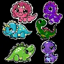 High quality stickers (Dinosaur Cartoon) for Kids.