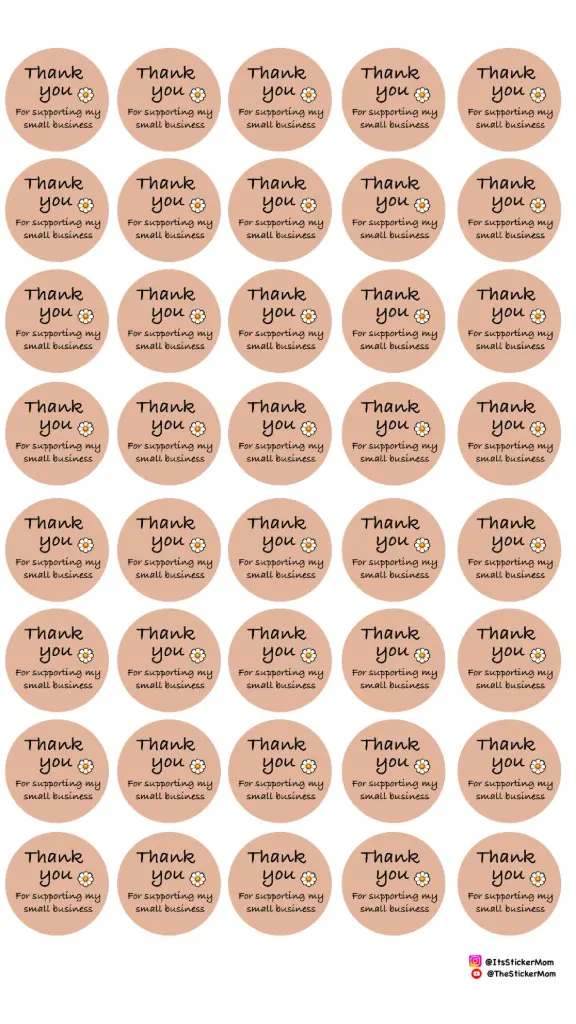 Thankyou stickers(round shape)(pack of 100)