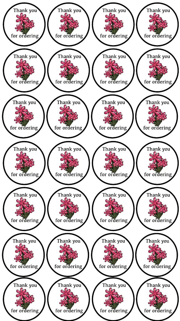 Thank you stickers (round-100) for small business