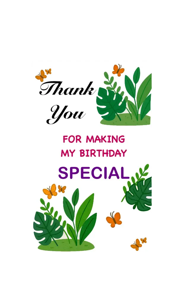  Thank you cards-Party favour Set (Jungle theme)(25 cards)