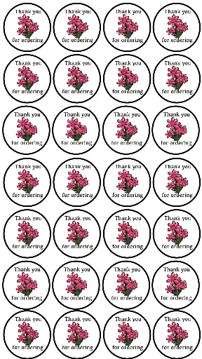 [High quality sticker ,Quantity: 100 pieces, Product Details: high quality Printable sticker paper, shape: round, Size: 1.5 inches] Thank you stickers (round-100) for small business