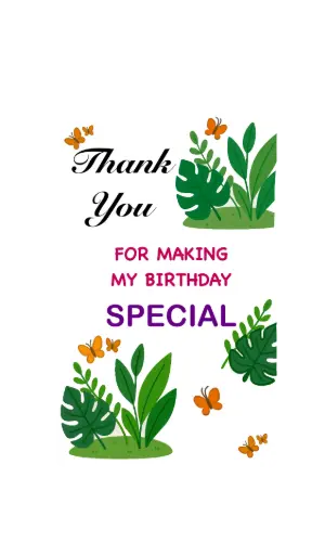 [Add wild touch to your party favour with these adorable Jungle theme Thank you Cards! a sweet way to say " thank you" with style!.Size: 2.5x4 inches,black spce back side to write any personal note,Premium cardstock with matte finish,Perfect for return gift bags at birthday parties.]  Thank you cards-Party favour Set (Jungle theme)(25 cards)