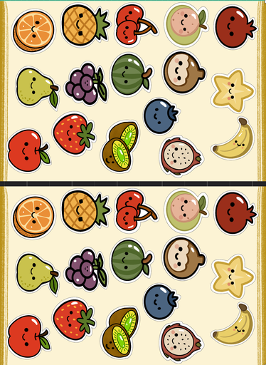 [Material: Polyster Fibre Net Quantity (N): 2 Product Description: Brighten up your journals, planners, or scrapbooks with these adorable fruit-themed stickers! Each 4 x 6 inch sheet features 16 unique and cheerful fruit designs—from smiling strawberries to quirky pineapples—perfect for adding a fun and fruity flair to your stationery collection. Features: • Sheet Size: 4 x 6 inches (10.16 x 15.24 cm) • 16 individual fruit stickers per sheet • Glossy or matte finish options • Kiss-cut for easy peel and use • Ideal for journaling, scrapbooking, planners, or DIY crafts • Vibrant, waterproof, and fade-resistant print Tags: #fruits #stickersheet #journaling #cutestickers #stationerylove #plannerstickers] Cute Fruit Stickers – Journaling(glossy-set of 2 sheet) (16 Stickers per Sheet)