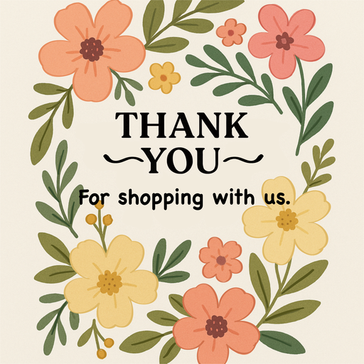 [Colour: MultiColor Net Quantity (N): 30 Product Description:(floral theme) Add a sweet personal touch with these mini Square ThankYou Cards! Each 2 x 2 inch card is small but meaningful—perfect for tucking into gift bags, packages, or party favors. With 30 cards in every set, they’re ideal for small businesses, birthdays, or special events. Features: • Size: 2 x 2 inches (5.08 x 5.08 cm) • Set of 30 square thankyou cards • Printed on premium cardstock with matte or glossy finish • Minimal, cute, and themed designs available • Great for packaging inserts, party favors, and event decor Tags: #thankyoucards #minicards #squarecards #giftinserts #stationery #packagingessentials] Square ThankYou Cards – 2 x 2 Inches (Set of 30)(Floral theme)